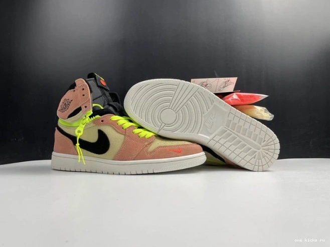 Rep Switch Air High 1 Peach Jordan CW6576-800 0702